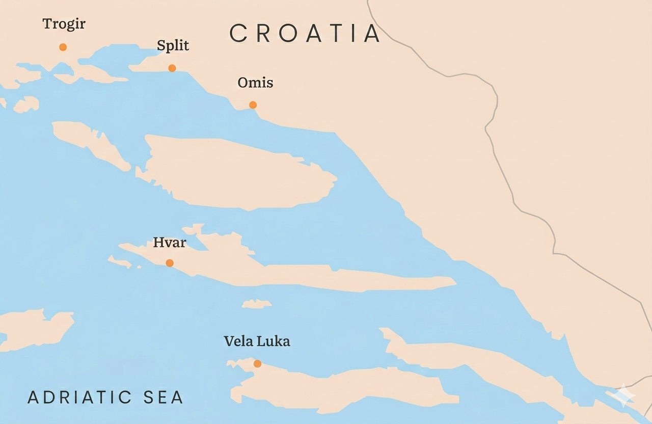Hvar Bike Adventure route map